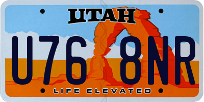 UT license plate U768NR