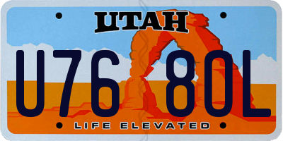 UT license plate U768OL
