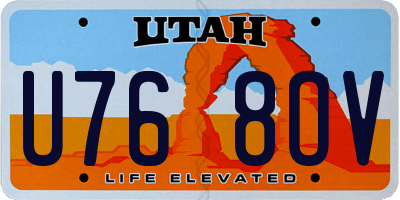 UT license plate U768OV