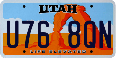UT license plate U768QN