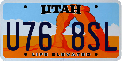 UT license plate U768SL