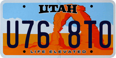 UT license plate U768TO