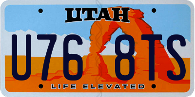 UT license plate U768TS