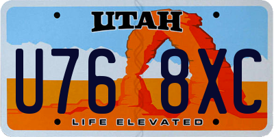 UT license plate U768XC