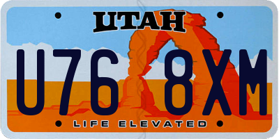 UT license plate U768XM