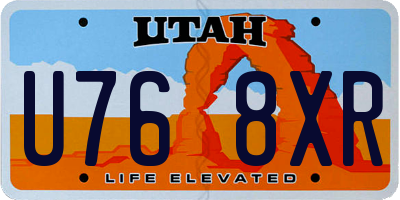 UT license plate U768XR