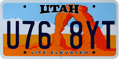 UT license plate U768YT