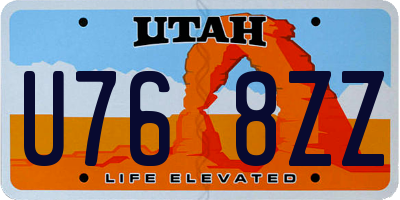 UT license plate U768ZZ