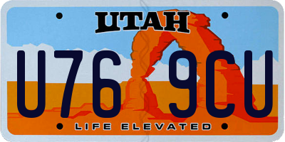 UT license plate U769CU