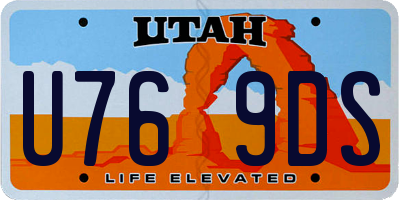 UT license plate U769DS