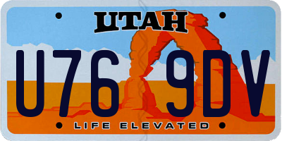UT license plate U769DV