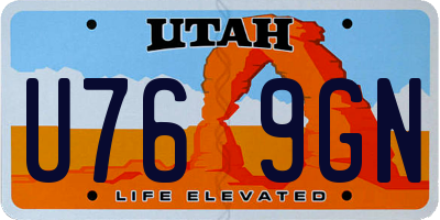 UT license plate U769GN