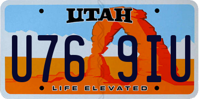 UT license plate U769IU