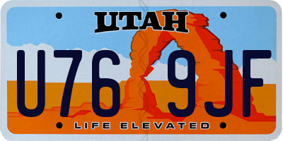UT license plate U769JF