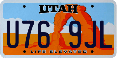 UT license plate U769JL