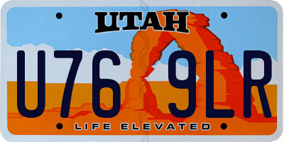 UT license plate U769LR
