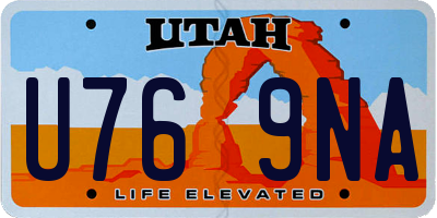 UT license plate U769NA