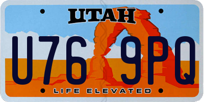 UT license plate U769PQ