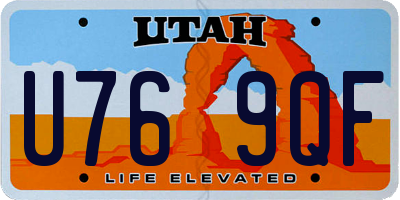 UT license plate U769QF