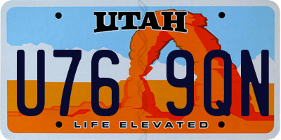 UT license plate U769QN