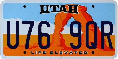 UT license plate U769QR