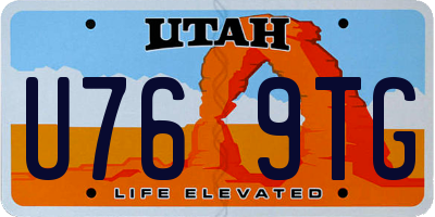 UT license plate U769TG
