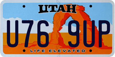 UT license plate U769UP
