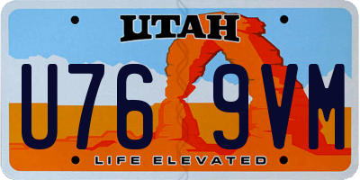 UT license plate U769VM