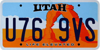 UT license plate U769VS