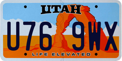 UT license plate U769WX
