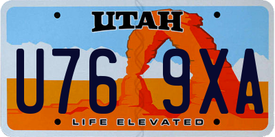 UT license plate U769XA