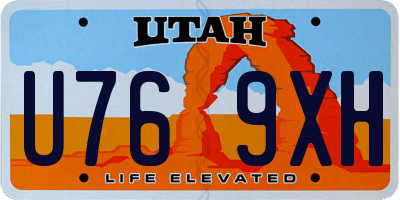 UT license plate U769XH