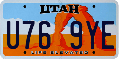 UT license plate U769YE