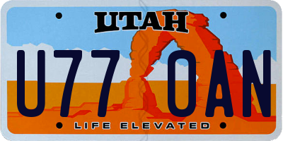 UT license plate U770AN