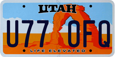 UT license plate U770FQ