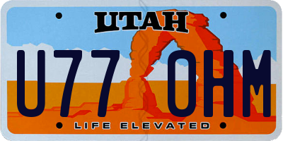 UT license plate U770HM