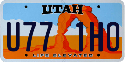 UT license plate U771HO