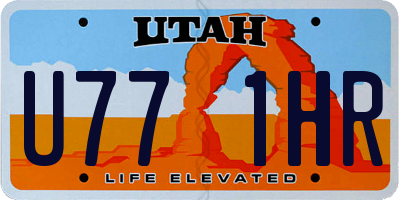 UT license plate U771HR