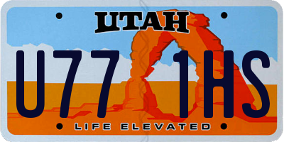 UT license plate U771HS