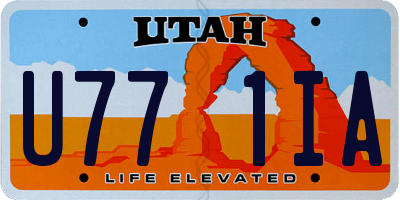 UT license plate U771IA