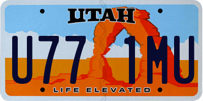 UT license plate U771MU