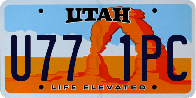 UT license plate U771PC