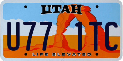 UT license plate U771TC