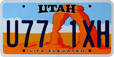 UT license plate U771XH