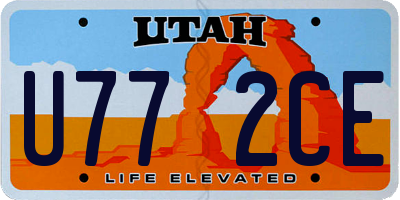 UT license plate U772CE