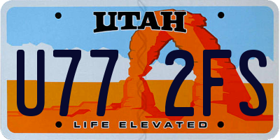 UT license plate U772FS