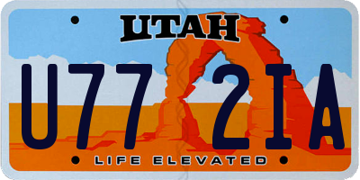 UT license plate U772IA