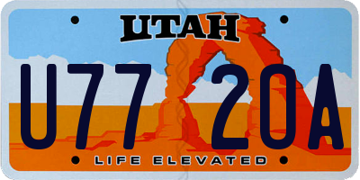 UT license plate U772OA