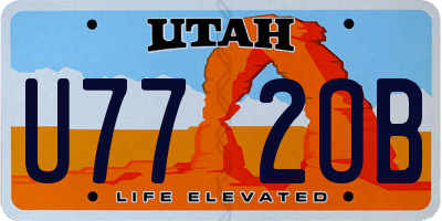UT license plate U772OB