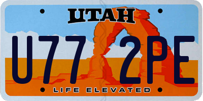 UT license plate U772PE
